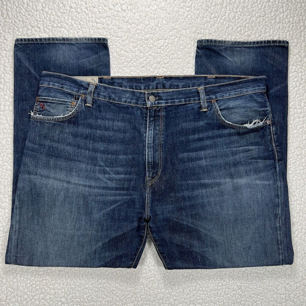 Polo Ralph Lauren Jeans 44Bx30 Relaxed Straight Fit Blue Denim Streetwear Y2K‎